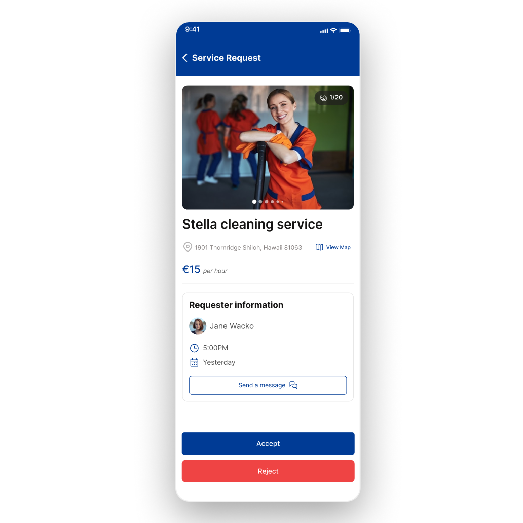 Service provider home screen alt